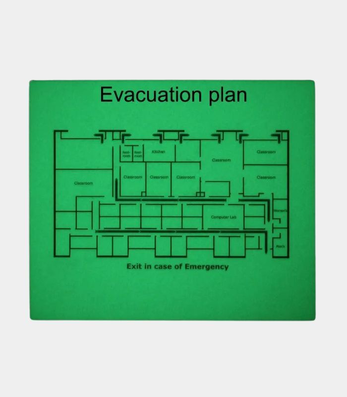 nalichtend evacuatie plan